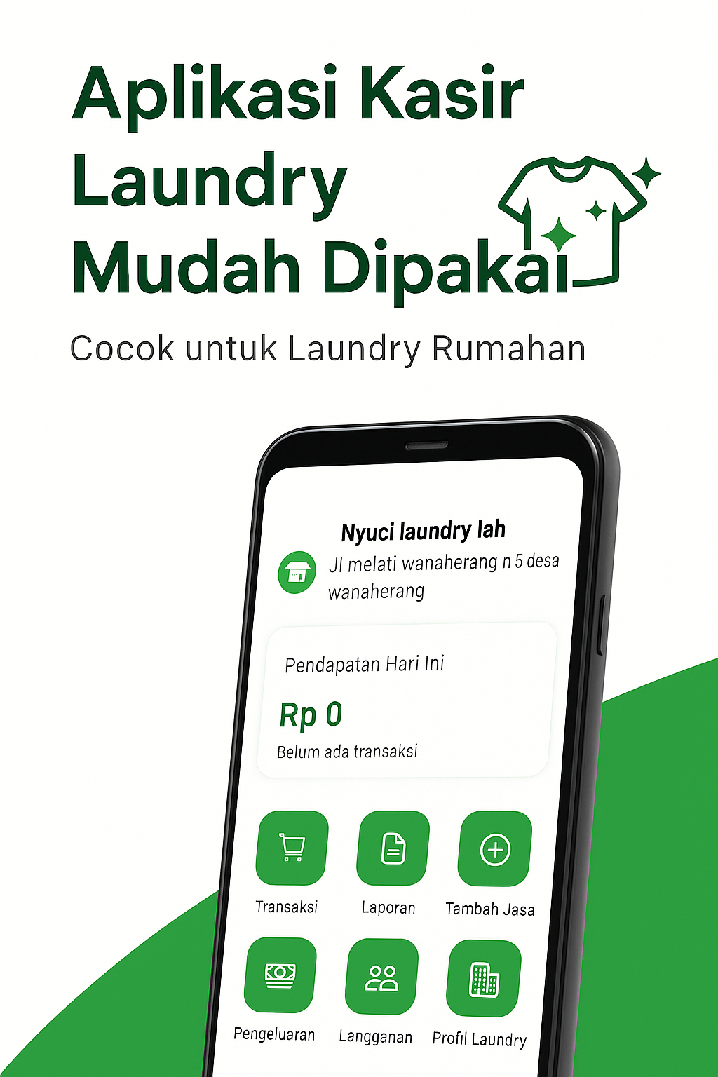 Tampilan aplikasi Nyuci